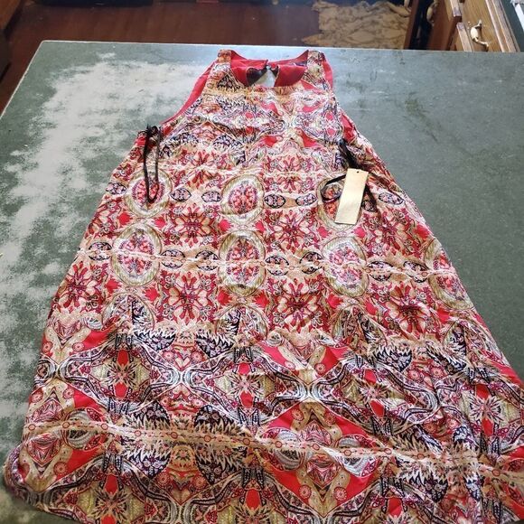Nwt Lulu's design major red swing dress sz small - Picture 3 of 6